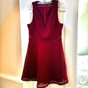 Lulus Red Sleeveless Mini Cocktail Flirty Skater Forever Mine Dress Size M